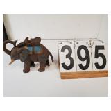 VTG Mechanical Cast Iron Elephant Bank W/ -