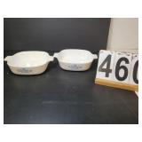 2 Corning Ware 1 QT. Casserole Dishes No Lids