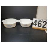2 Corming Ware Dishes 1 1/2 Qt -