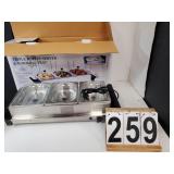 Triple Buffet Server And Warming Tray