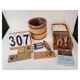 Basket W/ Stapler - Box Pencils - Pens