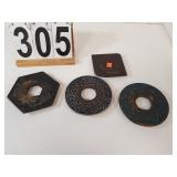 4 Cast Iron Trivets
