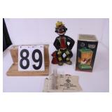 Flat W/ Clown Decanter Has Damage To Hat -