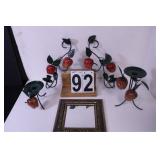 Set Of Apple Sconces W/ Candle Holders - Mirror