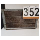 Prairie Farms Milk Crate Wood/ Metal 11" X 19" X-