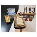 Flat W/ Crystal Bowl - Candle Holder - Glass -