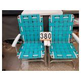 2 Lawn Chairs Blue