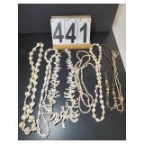 Sea Shell Necklaces W/ Beaded Necklace