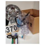 Box W/ Jeep Hub Cap Cover - Parts For Food -