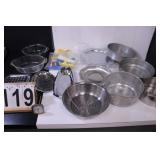 Box W/ Fireking Glass Dish - Metal Trays - Pie -