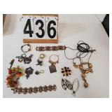 Flat W/ Necklaces - Bracelets - Joan Rivers Pin