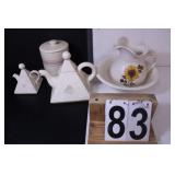 Sunflower Bowl & Picture - 2 Tea Pots - Canister