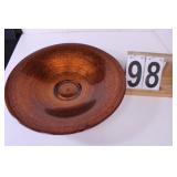 Glass Bowl Gold Metallic Center Piece 16"