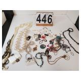 Flat W/ Earrings - Necklaces - Faux Pearl -