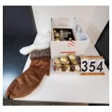 Box Holiday Items Includes Stockings