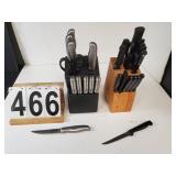Black Knife Block W/ Tools Of The Trade Set-