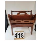 Wood Magazine Rack 20" X 18.5" X 11.5"