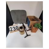 Box W/ Outhouse Planter - Hand Drill - Cushion