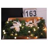 Christmas Swag W/ Doves & Lights Works