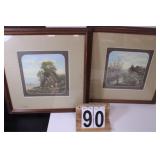 2 Seaside Pictures By A. Frank 20.5" X 20.5"