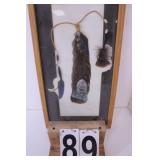 Framed Feather W/ Hand Painted Eagle On Feather-