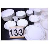 Blue Tote Carlion Corsage Japan Plates W/ Cream-