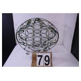 Wine Rack Green Tone 17" X 19.5" X 5"