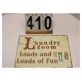 Laundry Room Sign 14" X 9.5"