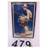 Norman Rockwell Coca Cola Ad Sign 15.5 X 10