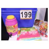 Blue Tote W/ Pink Lemonade Dispenser ~ Placemats ~
