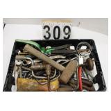 Plastic tub of Tools w/ Hand Drills ~ Hammer