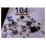 Flat of Earrings w/ Orange Earrings