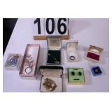 Flat w/ Some Gold Filled Items & Other Jewelry