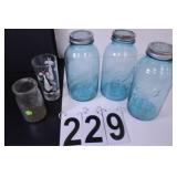 2QT. Ball Mason Jars W/ Lids - Borden Wieland Jar-