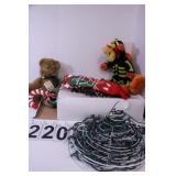 Gray Tote W/ Holiday Tee Size M - Candy Canes -