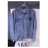 Jean Jacket W/ Pop Art Crying Woman On Back (Med.)