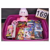 Pink Tote W/ VHS Taps & Toys