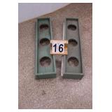 Pair of Wooden Plant Holders