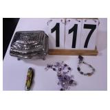 Small Jewelry Box w/ Bracelet ~ Necklace ~