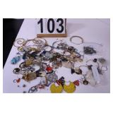 Flat of Earrings w/ Yellow Earrings