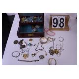 Jewelry Box /  Heart Pin ~ Bracelet ~ Earrings