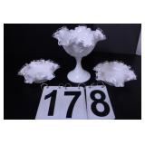 Fenton Spanish Lace Milk Glass