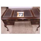 5 Drawer Glass Top Desk 31" X 56" X 28"