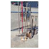 Group of Garden Tools Includes Pitchfork