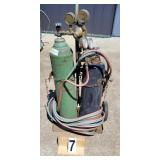 Acetylene & Oxygen Tank W/ Gages