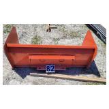 Snow Pusher for Mini Skid Loader Orange