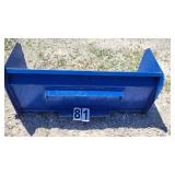 Snow Pusher for Mini Skid Loader Blue
