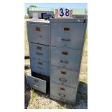 Pair of 4 Drawer File Cabinets