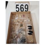 Flat Of Costume Jewelry W/ BoHo Chic Necklace