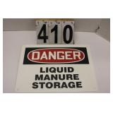 Liquid Manure Plastic Sign 10" X 14"